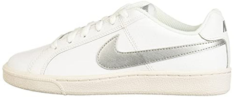 Image of Nike Women's WMNS Court Royale White/Metallic Silver Tennis Shoes-3 UK (36 EU) (5.5 US) (749867-100)