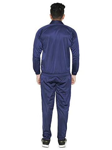 Image of DEVOK Men's Polyester Tracksuit (Devok TS no.2_Blu-38_Blue_Medium)