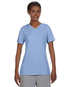 Image of Hanes Sport Women's Cool DRI Performance V-Neck Tee,Light Blue,X-Large
