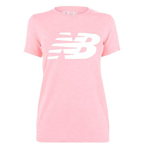 Image of New Balance Womens Logo Graphic QT T Shirt Pink S