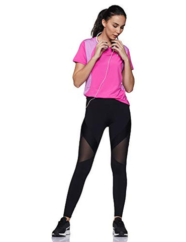 Image of Amazon Brand - Symactive Women's Solid Regular Fit T-Shirt (SYMACT-TS03_Purple Melange Small)