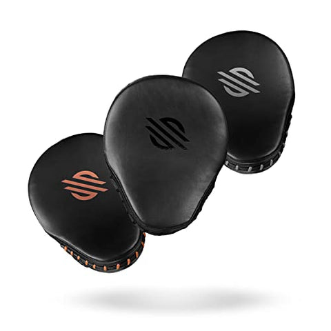 Image of Sanabul Essential Curved Boxing MMA Punching Mitts (Allblack)