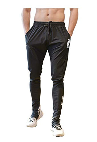 Image of ADILEE Men's Regular Fit Track pants(trackpants black/large_Black_Large)