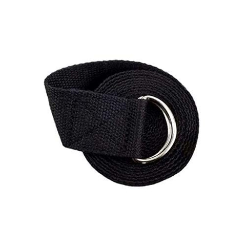 Image of MINDMAKER - Yoga Strap with Ebook - Durable Cotton Exercise Straps w/Adjustable D-Ring Buckle for Stretching, General Fitness, Flexibility and Physical Therapy