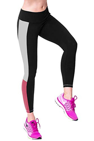 Image of Neu Look Gym wear Leggings Ankle Length Stretchable Workout Tights/Sports Leggings/Sports Fitness Yoga Track Pants for Girls & Women (Blush, Size - L)