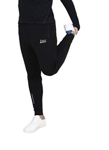 Image of FINZ Men's Slim Fit Track pants(JOGER-NK1-M_Black_Medium)