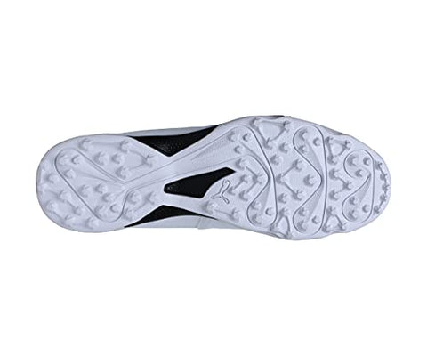 Image of Puma Boy's Evospeed One8 R White Black Cricket Shoes-6 UK (10503101)