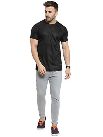 Image of Scott International AWG All Weather Gear Men's Polyester Round Neck T-Shirt (AWGDFT-BL-S, Black)