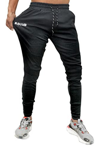 Image of ADILEE Men's Regular Fit Joggers (Jogger Pants/Dark Grey/M_Dark Grey_M)