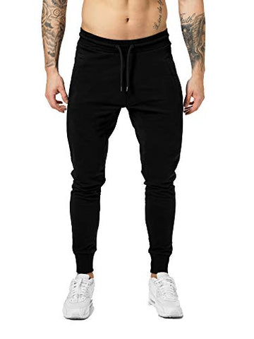 Image of JUGULAR Men's Cotton Zip Style Regular Fit Trackpants& Jogger's (Medium, Black)