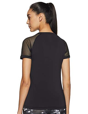 Image of Amazon Brand - Symactive Women's Solid Regular Fit T-Shirt (AW19-TS-02-A_Jet Black XS)
