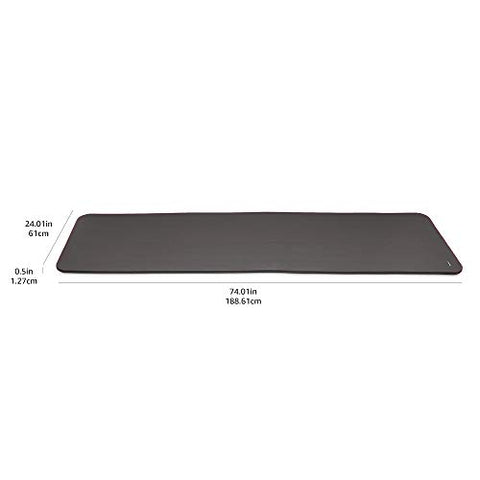 Image of AmazonBasics 13mm Extra Thick Yoga and Exercise Mat with Carrying Strap, Black