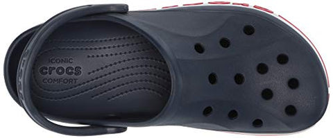 Image of crocs Unisex Adult Bayaband Clog Navy/Pepper 9 Men/ 10 UK Women (M10W12) (205089-4CC)