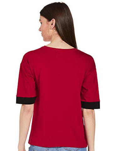 Image of Amazon Brand - Symbol Women's Loose T-Shirt (AW20SYTSMPB06_Multicolor 2 XL)