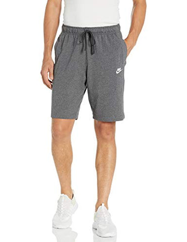 Image of Nike Men's Sportswear Club Short Jersey, Charcoal Heathr/White, 3X-Large