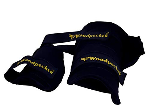 Image of Woodpecker Right Hand Thigh Guard for Cricket,Thigh pad (Black, Large)
