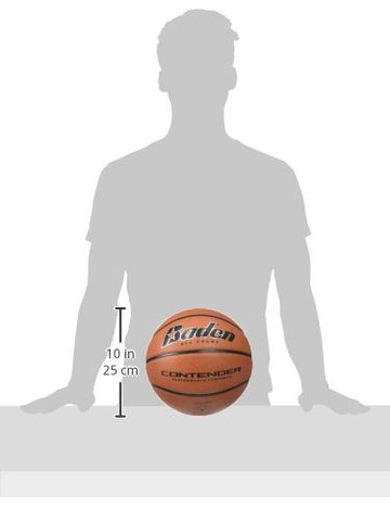 Image of Baden Contender Official Wide Channel Basketball, Natural Orange Color, 27.5-Inch