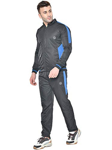 Image of CHKOKKO Men Hooded Zipper Reversible Track suit Blk Royal size L