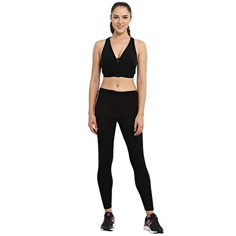 Image of CHKOKKO Women Striped Yoga Track Pants Stretchable Gym Tights Black Small