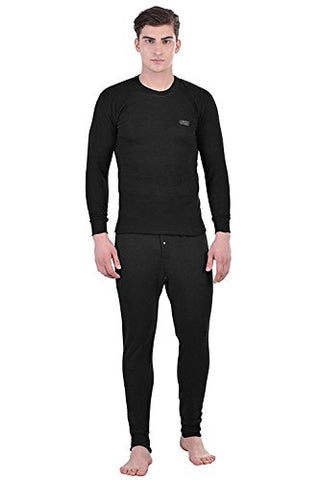 Image of Lux Cottswool Men's Cotton Thermal Set (COTT_Black_FS_RN_TRO_Set_80)