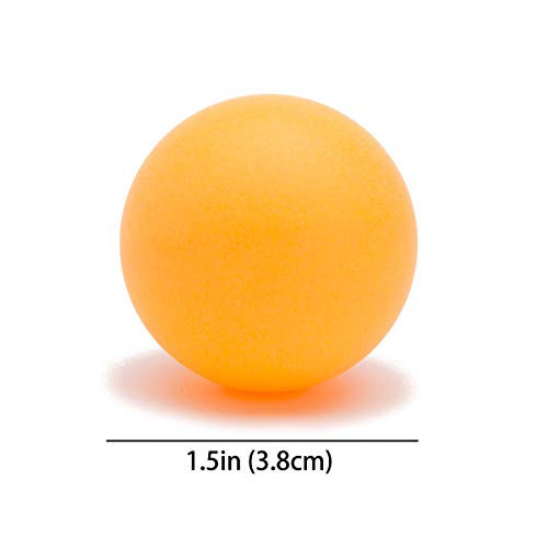 TJ Global Table Tennis Ping Pong Ball Pack of 6 Balls, Seamless Design Recreation Table Tennis Equipment, Accessories - Great for Practice and Training (Orange)