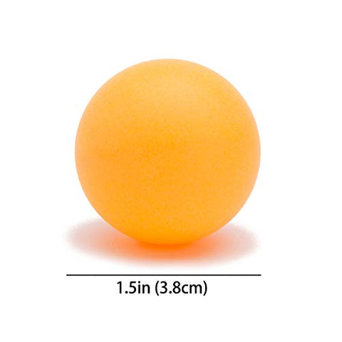 Image of TJ Global Table Tennis Ping Pong Ball Pack of 6 Balls, Seamless Design Recreation Table Tennis Equipment, Accessories - Great for Practice and Training (Orange)