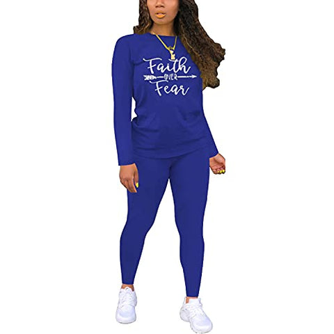 Image of Nimsruc Two Piece Outfits For Women Summer Sweatsuits Jogger Sets For Women 2 Piece Track Suits, 6536 Blue, Large