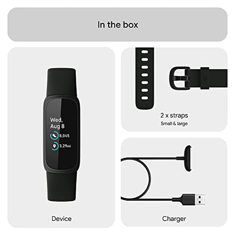 Image of Fitbit Inspire 3 Health & Fitness Tracker (Midnight Zen / Black) with 6-Month Premium Membership