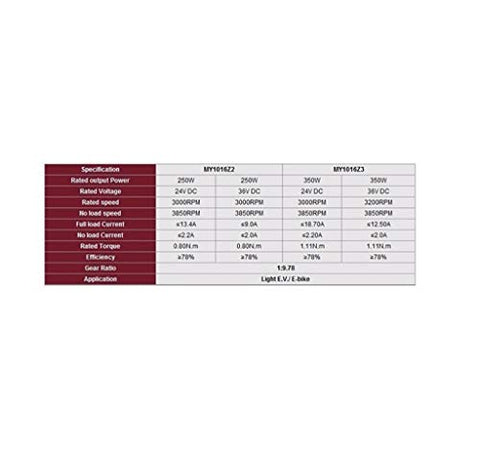 Image of Xcluma My1016Z2 24V 250W Electric Motor For E-Bike, Electric Tricycle ,Diy Ebike Project(Silver)