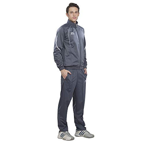 Image of Shiv Naresh 445A-DGLGW-XL Polyester Tracksuit, Adult X-Large (Dark Grey/Light Grey/White)