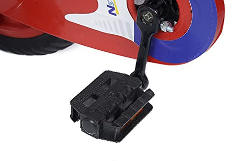 Image of Norman Jr TTT Double Seat Designed in Scandinavia EU Kids Bike Bicycle for Toddlers and Kids 14 Inch Fully Adjustable with Back Seat & Support for Boys and Girls Cycle for 2 to 5 Years - Gem Red