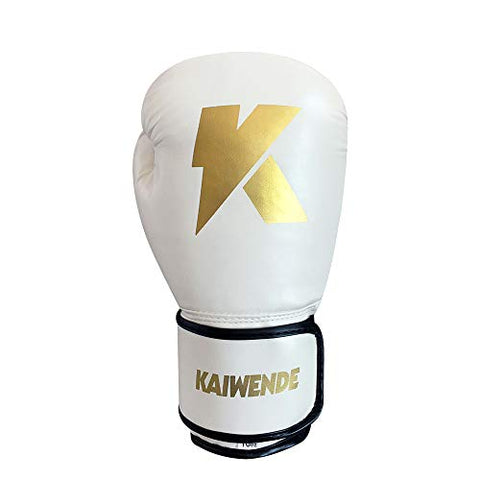 Image of Boxing Gloves (6oz, 8oz, 10oz, 12oz, 14oz, 16oz) Punching Bag Mitts, Muay Thai,UFC MMA Kickboxing Fight Training Gloves by KAIWENDE-BX01 (BJ-White, 12 oz)