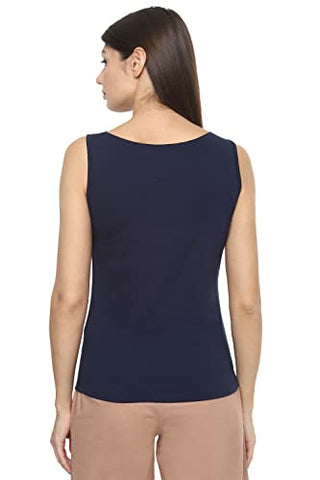 Image of Van Heusen Woman Women's Plain Regular fit T-Shirt (VWCTURGB651500_Navy Small)