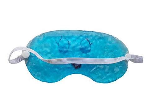 Image of Jenna™ Ice Pack Therapeutic Gel Beads Eye Mask - Pain Relief Treatment for Puffy,Swollen Eyes,Dark Circles,Headache,Migraine,Relaxation,Reusable,Soothing on eyes with Elastic Band Balls Face Blue