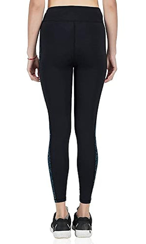 Image of UNBEATABLE Stretchable Gym wear Sports Leggings Ankle Length Workout Tights | Sports Fitness Yoga Track Pants for Girls & Women (Large, Blue)