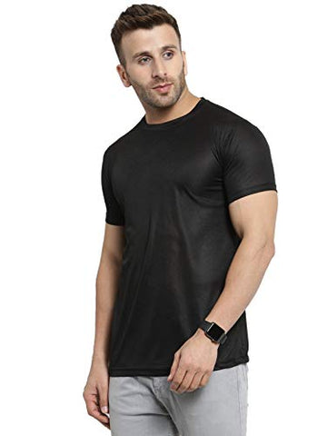 Image of Scott International AWG All Weather Gear Men's Polyester Round Neck T-Shirt (AWGDFT-BL-S, Black)
