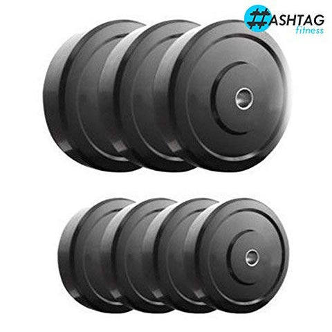 Image of Hashtag Fitness 20 In 1 Home Gym Equipment 60 Kg With Preacher Flat Bench Home Gym Set, Black (PVC)