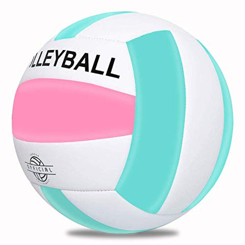 Image of EVZOM Super Soft Volleyball Beach Volleyball Official Size 5 for Outdoor/Indoor/Pool/Gym/Training Premium Volleyball Equipment Durability Stability Sports Ball