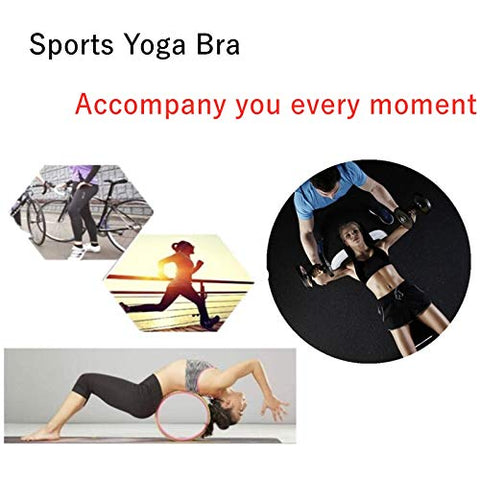 Image of LUCKY CUP Padded Strappy Sports Bras for Women Girl Sexy Thin Underwear Crisscross Back - Activewear Tops for Yoga Running Fitness (2 Pack, S)