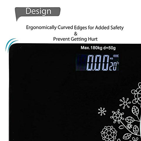 Image of QUARK MART- India Heavy Thick Tempered Glass Lcd Display Weighing Machine Digital, Weight Machine For Human Body Digital Weighing Scale, Weight Scale