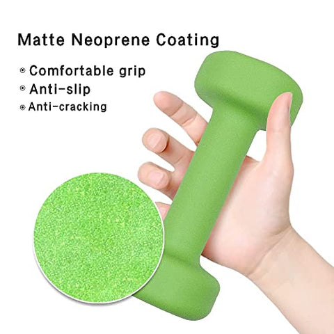 Image of PROIRON Neoprene Dumbbell Home Exercise for Ladies Kids Arm Hand Weights Pilates Dumbbells in 2kg Pair