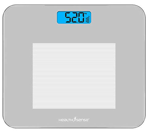 Image of HealthSense Dura-Glass PS 115 Digital Personal Body Weighing Scale, Best Electronic Bathroom Scales & Weight Machine for Home & Human Balance with Room Temperature Indicator, 1 Year Warranty & Batteries Included (Milky White)