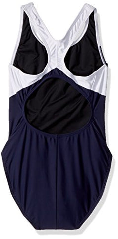 Image of TYR Adult Alliance T-Splice Maxfit Swimsuit, Navy/White, 38