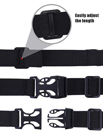 Image of Jovitec 2 Pieces Race Number Belt with 6 Gel Loops for Running Cycling Triathlon Marathon (Black)