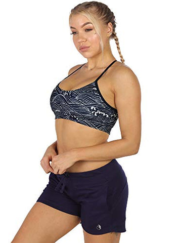 Image of icyzone Workout Sports Bras for Women - Running Fitness Exercise Yoga Bra, Athletic Activewear Tops (S, Spindrift)