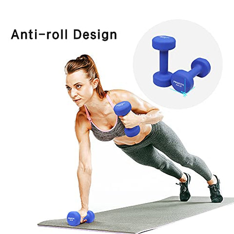 Image of PROIRON Neoprene Dumbbell Home Exercise for Ladies Kids Arm Hand Weights Pilates Dumbbells in 4kg Pair