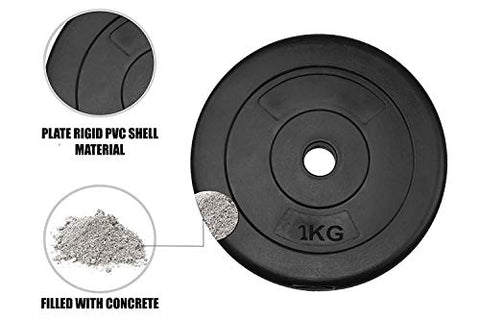 Image of NST Fitness Adjustable Dumbell Set 2 KG PVC/PVC Dumbbell Set, Skipping Rope, with Wooden Hand Grip for Compelety Exercise for Boys, Girls, Gens, Womens