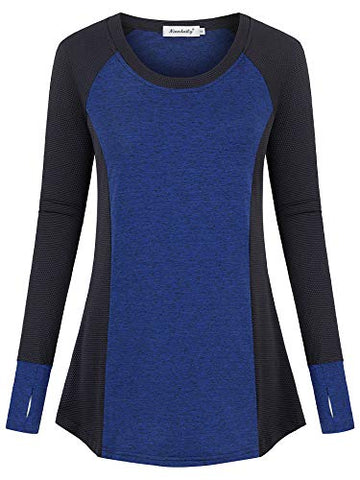 Image of Ninedaily Biking Shirts for Women,Exercise Tops Flexible Tees P.E Football Team Uniform Yoga Class Sportwear Young Teen Girls Fall Outfits 2020 Night Out Decent Gymnasium Sport Fans,Large Navy