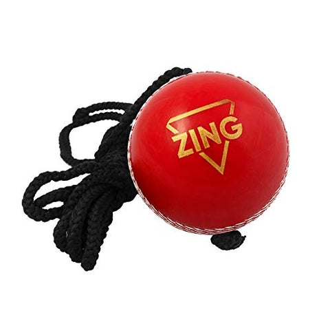 Image of TAURO Zing Synthetic Cricket Ball, (Red)