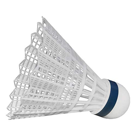 Image of Champion Sports Nylon Indoor Shuttlecock, 6 PACK/white/blue band